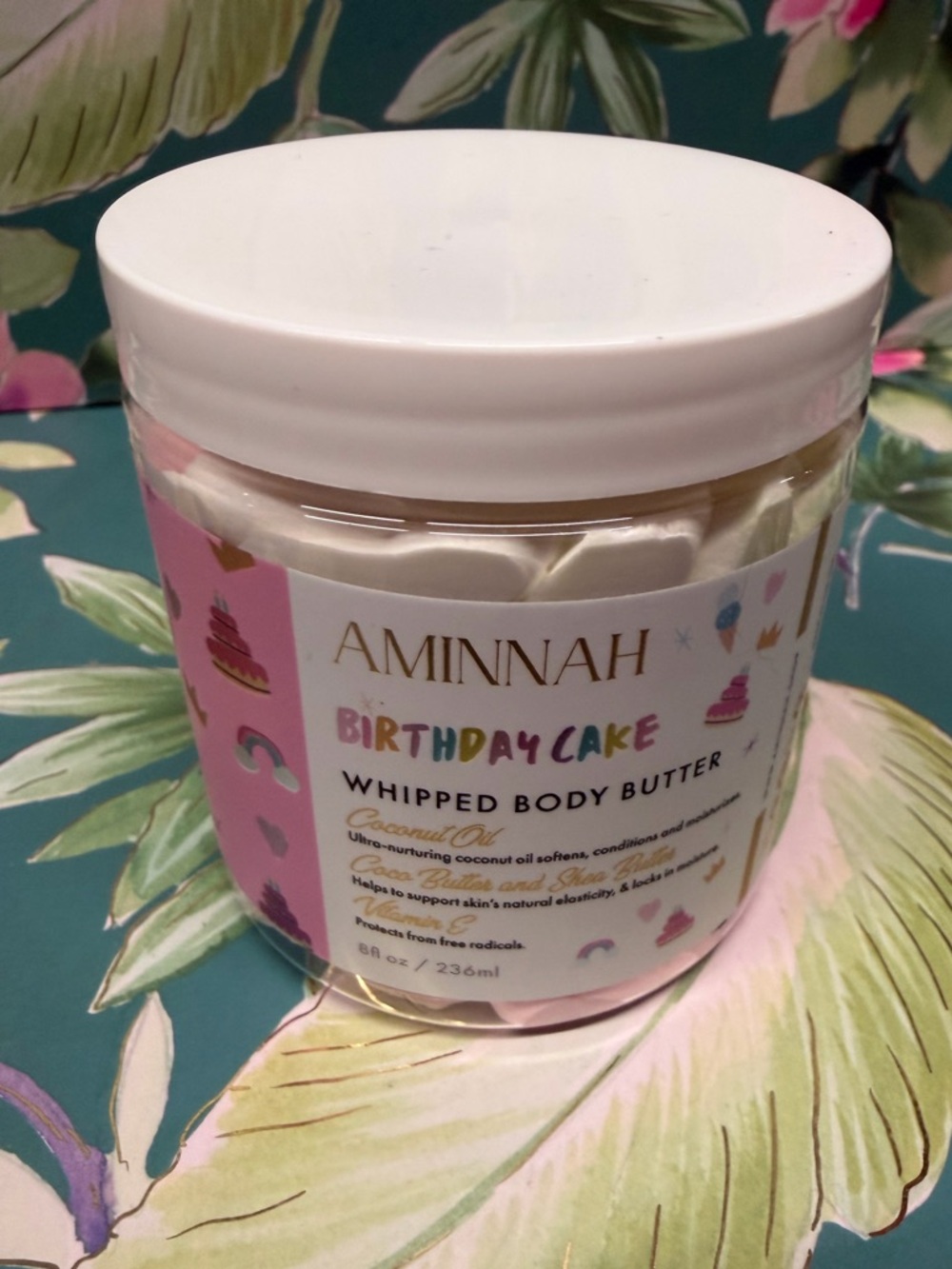 Aminnah Birthday Cake Whipped Body Butter 8oz New
